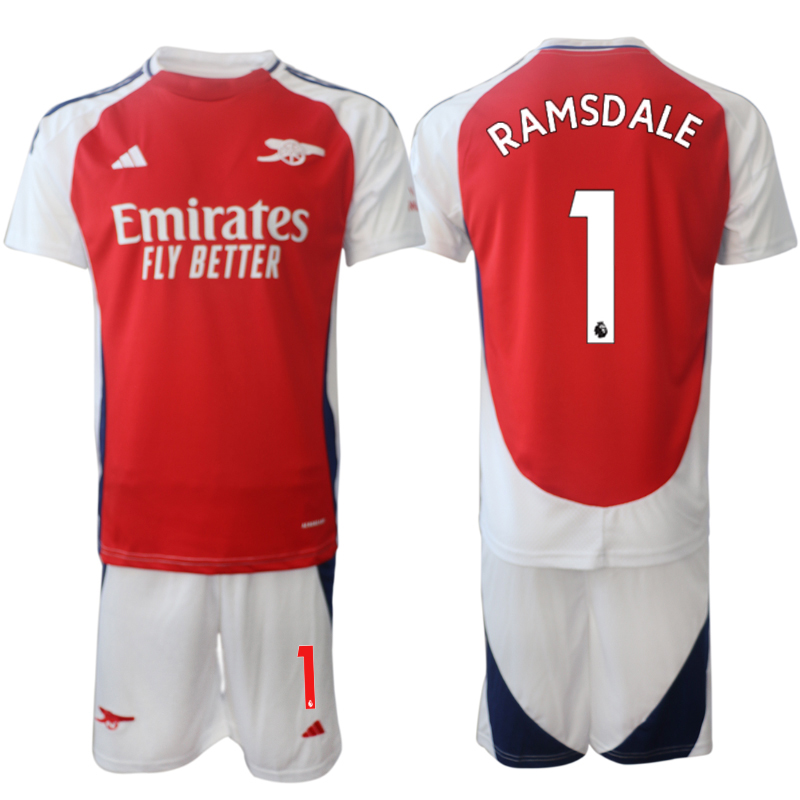 Men 2024-2025 Club Arsenal home Red #1 Soccer Jersey